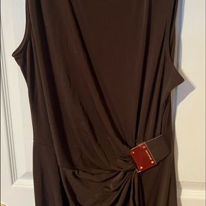 Michael Kors Brown dress w gold buckle size large